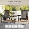 Three-Piece Garden Table and Chair Set - Black