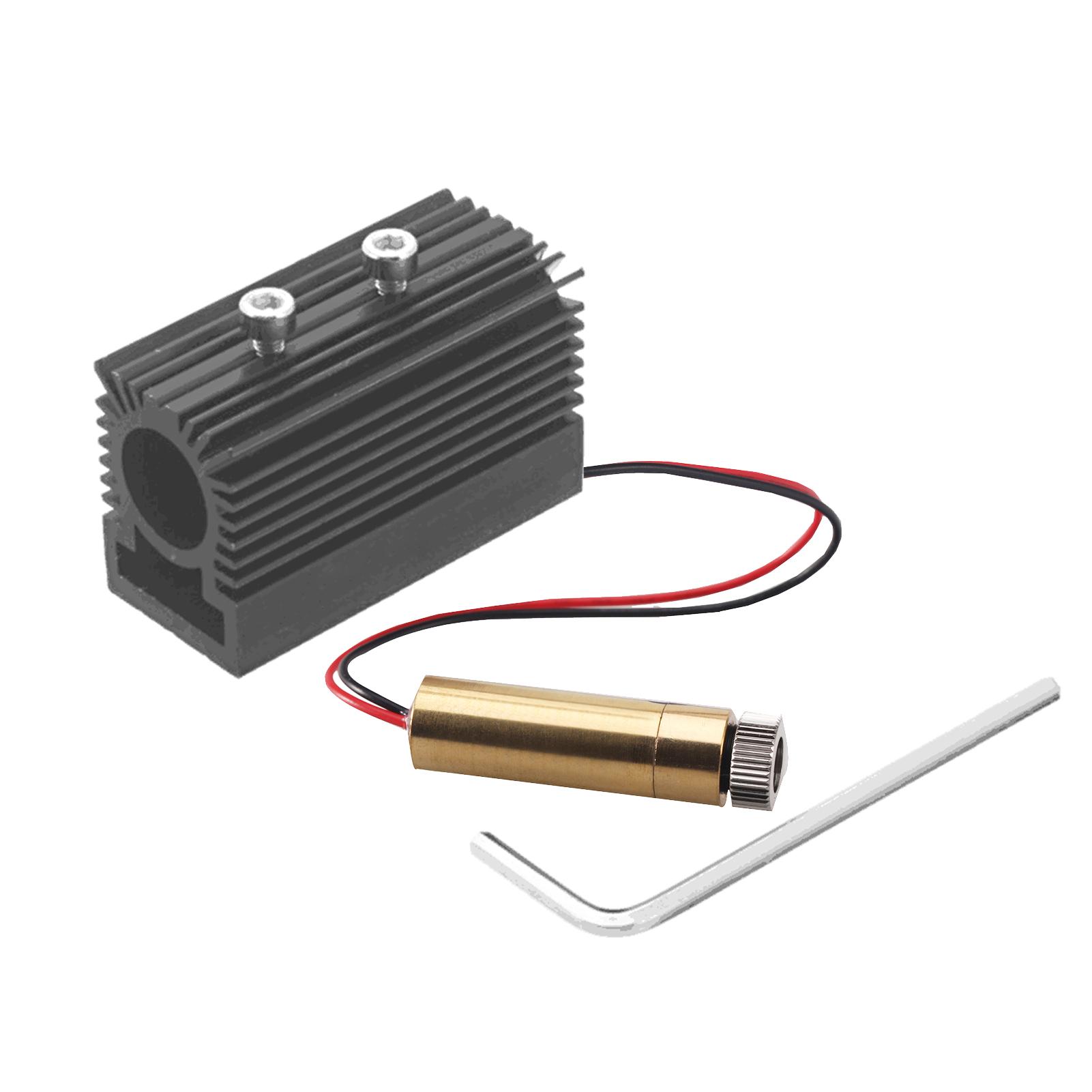 

1000 мВт 405 нм фіолетове світло лазерна головка для DIY різьблення гравіювання машина гравер аксесуар з модулем радіатора 1000mW чорний