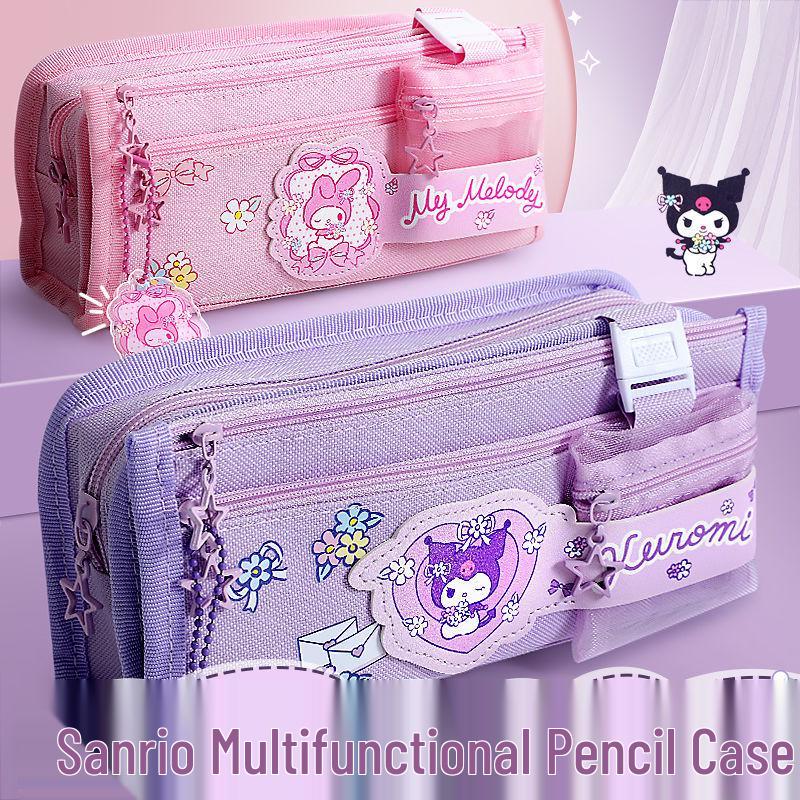 Authentic Kuromi Pencil Case - Large Capacity for Elementary & Middle School Girls