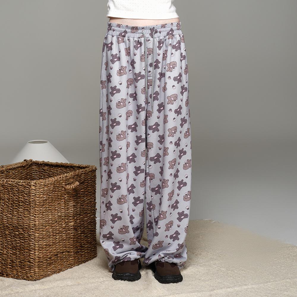 Myujeumudeu Muffin Bear 2-Way Jogger Wide Pants (Banding Pants)