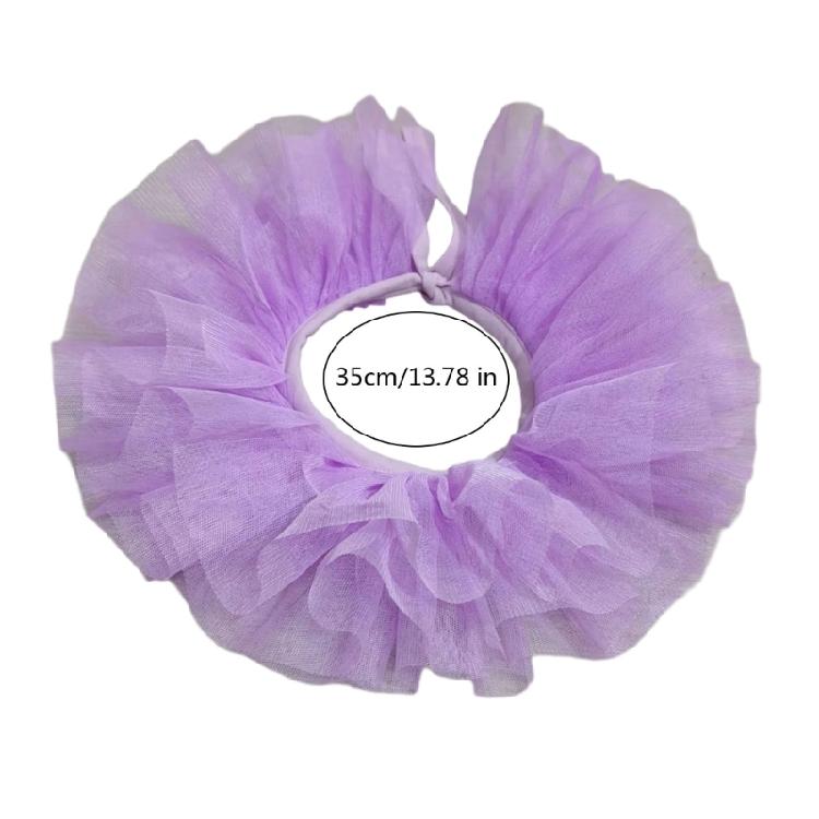 Victoriaanse Stijlen Afneembare Gaas Nepkraag voor Peuter Meisje 3 Lagen Tule Nekkraag Sjaal Capes Clown Cosplay Choker