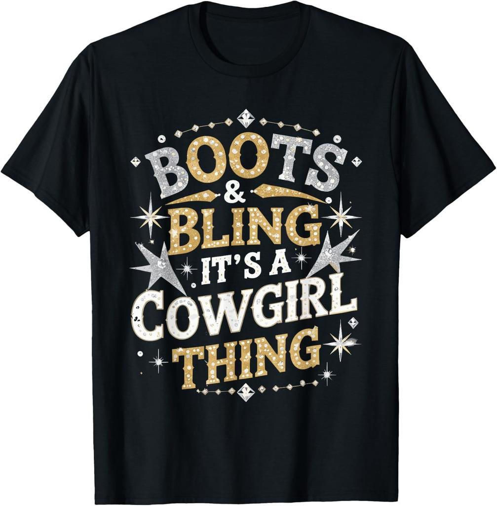 Boots and Bling It's Cowgirl Thing Western Country Melanin 3 T-Shirt