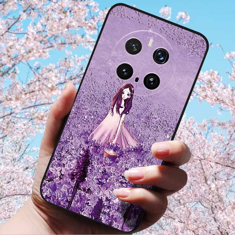 For Honor Magic7 Pro / Magic7 5G Cases 3D Relief Flower Emboss Soft Silicone For Magic7 Pro Magic 7 3D Cartoon Back Cover Cases