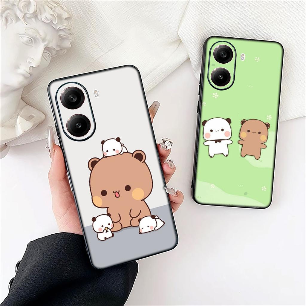 Anime B-Bubus D-Dudus Panda Bear Phone Case for Xiaomi Redmi Note 12 11 10 A3 Pro 10A 10C 12C Note12 5G Protective Cover