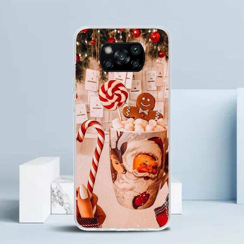 Winter Coffee Christmas Phone Case For Xiaomi Poco F7 Ultra X5 X6 X7 Pro M7 Redmi 15C 15 13C 13 12C 12 10C 10 10A 9 9C 9A 9T Cov