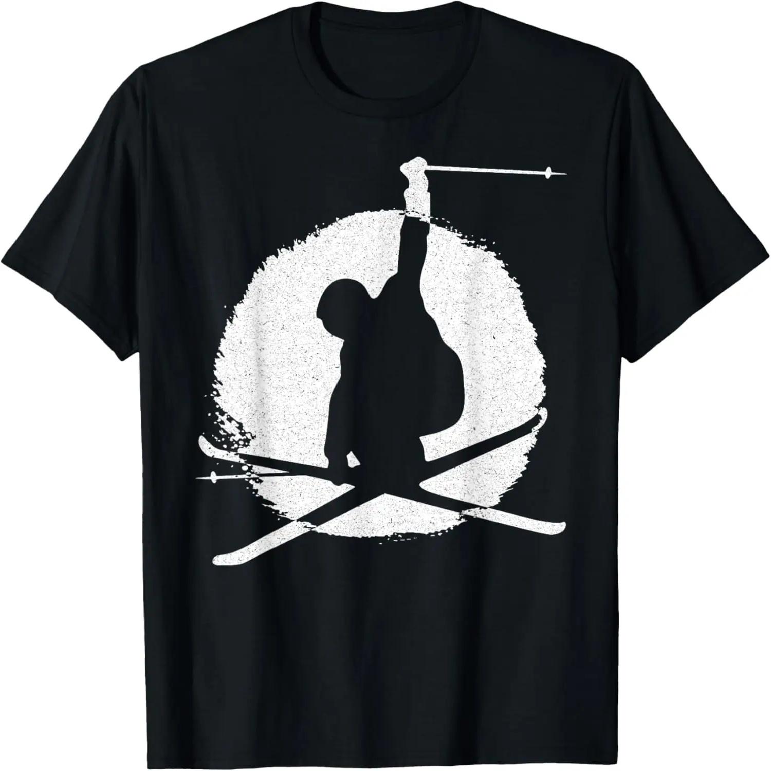 Retro Skiing - Vintage Skier, Skiing Lover, Cold Winter Ski T-Shirt XXXXL