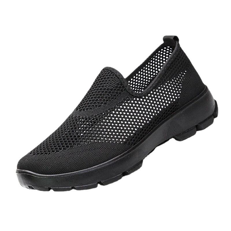 Cloth Shoes Casual Mesh Shoes Lazy Shoes Men's Shoes Ultra-light Thick Sole Comfortable Breathable Health Shoes Men