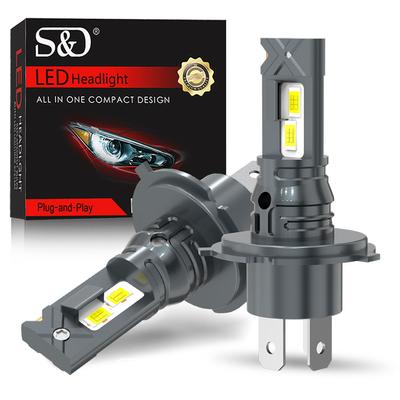 2 pezzi 9003 H4 LED Fari Anabbaglianti e Anabbaglianti Canbus Fanless Head Light per Auto Moto 12V Super Luminoso Automotive Headlamp Plug&Play 6000K Bianco