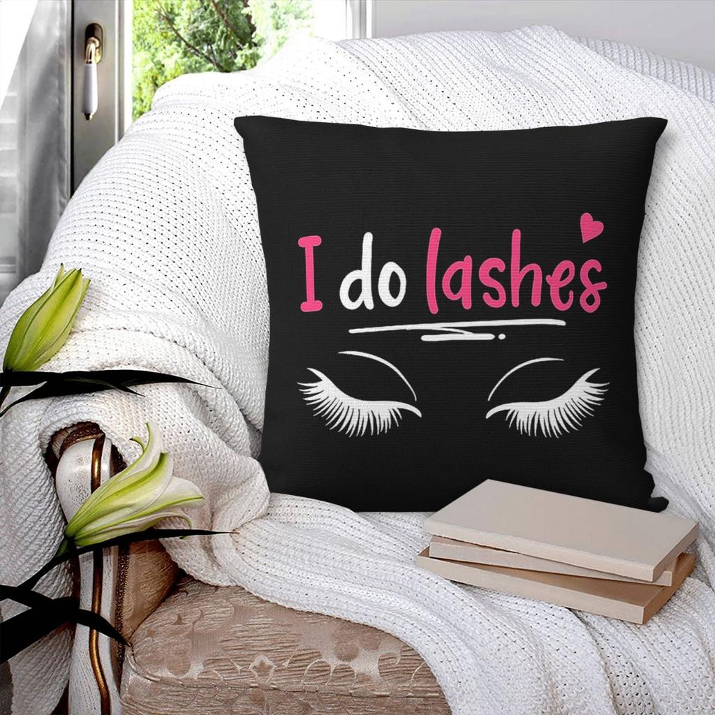Lashes Eyelash Lash Artists Cosmetics Square Pillowcase Pillow Cover Cushion Decor Comfort Throw Pillow for Home Living Room