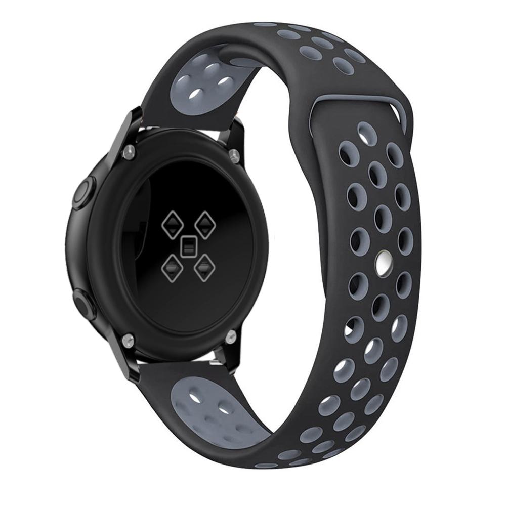 Bi-color Soft Silicone Watch Strap Replacement for Samsung Galaxy Watch Active