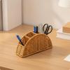 Wicker Organizer with Compartments Space-Saving for Vanity