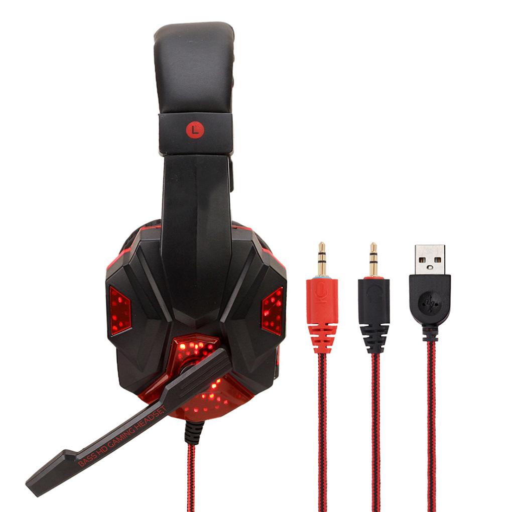 Gaming Headphone Computer Game Console Stereo Surround Sound 3 .5mm Wired