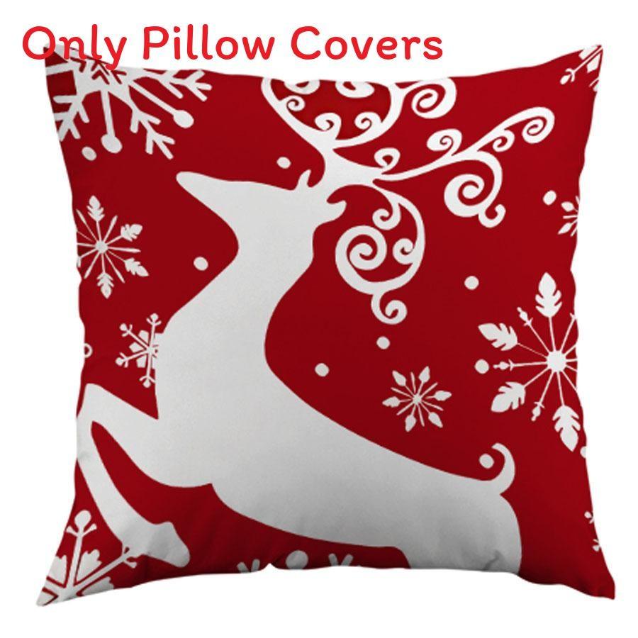 Christmas Decor Pillow Cover With Plush Material For Living Room Festive Decor