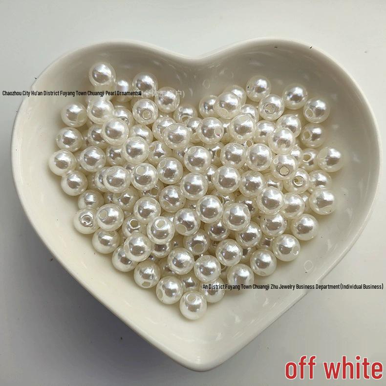 Gör-det-själv Handgjorda ABS Imitation Pärlor Runda Pärlor (4-30 mm) - Material för smyckestillbehör