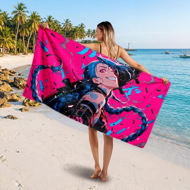 Large Beach TowelArcane Soft Absorbent Towel Beach Bath Home Use