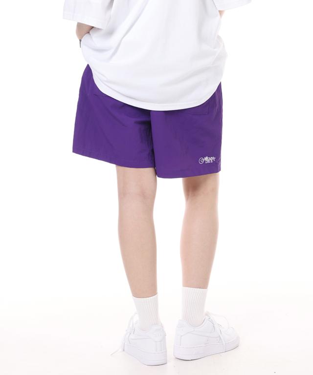 MODERMENT [Unisex] Utility Nylon Shorts [Purple]