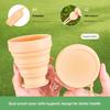 Silicone folding travel water cup outdoor water cup easy to carry water cup candy color
