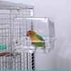 H7BF Shower Box Feeder,Sleeping Nest,Small Birds Bathtub for Pet Finch Accessories Parrot Bath Box with Clear View for Pet
