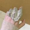 Irregular Texture Ring, Exaggerated Knuckle Ring, Artistic Wide-Band Ring, 3D Pleated Texture Design Adjustable Ring