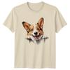 Cute Corgi Dog Breed Peeking TShirt Happy Dog Pet Lover Tee