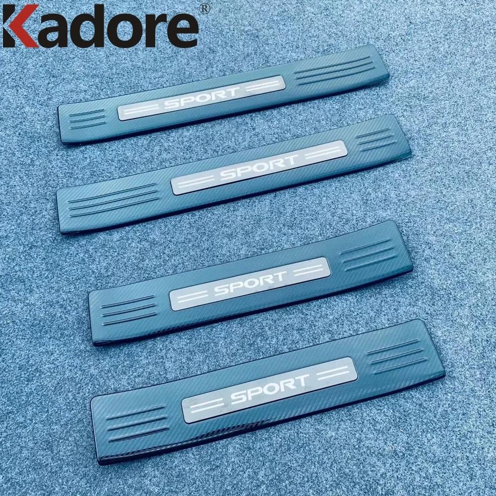 For Toyota Highlander XU70 Kluger Hybrid -2024 Steel Car Door Sill Scuff Plate Cover Trim Welcome Pedal Guard Accessories