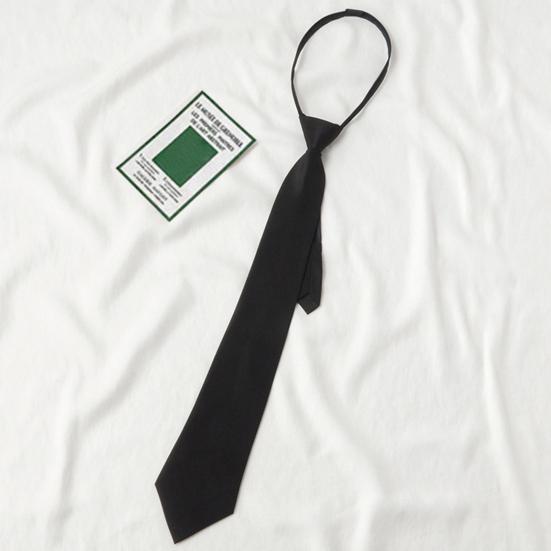 Cravatta con Coulisse Regolabile Tessuto Liscio Cravatta da Uomo Nera Formale Vestibilità Comoda Rilascio Rapido Accessorio per Outfit con Cravatta