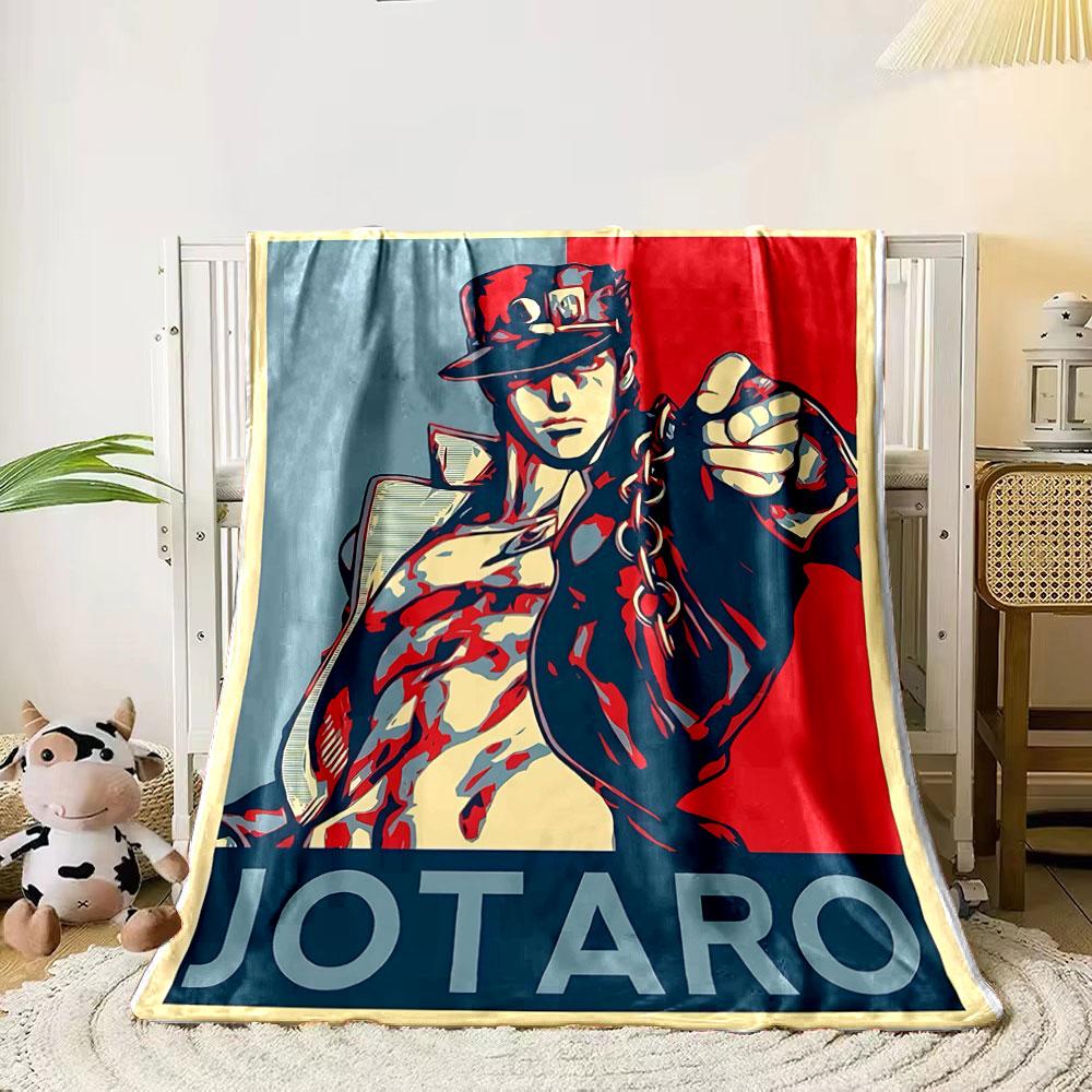 

A stylized character with bold lines, split red-blue background, and text. for all seasons blanket lunch break throw gift 80cm x 120cm
