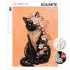 DIY Black Cat Pearl and Diamond Painting Kit for Adults and Beginners. Sparkling Craft Art. Home Wall Decor and Handmade Gifts