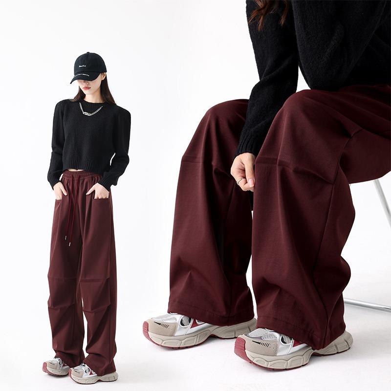 Fleece Thickened and a and Sa Overalls Children's Winter Fashion Casual Loose Straight Wide-leg Sweatpants