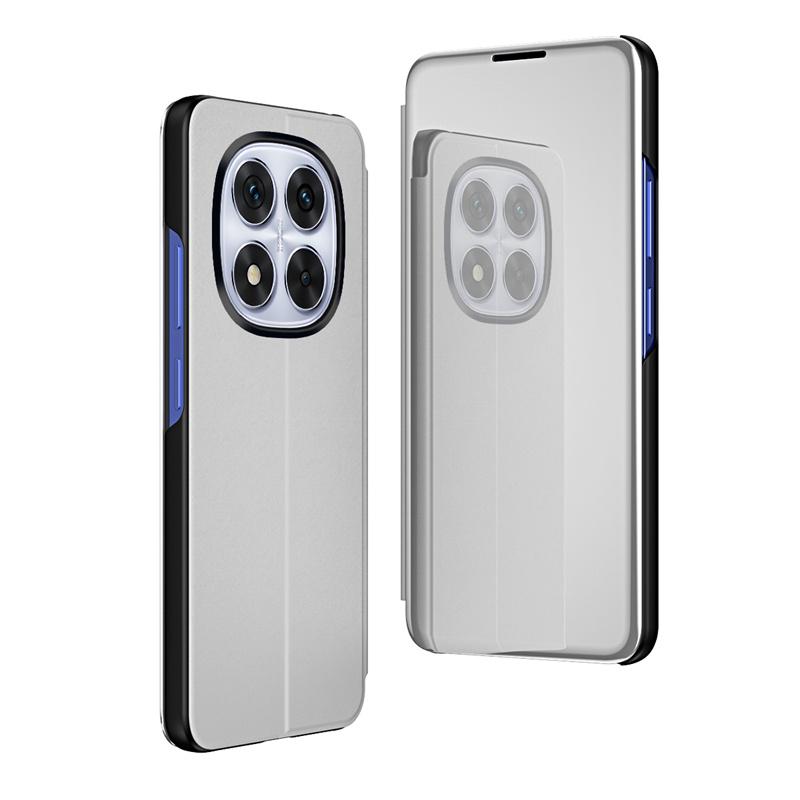 For Xiaomi Poco X7 5G Case Clear Mirror Hard PC Leather Back Cover for PocoX7 Poko Pocco Little X7 X 7 Full Protector Flip Funda