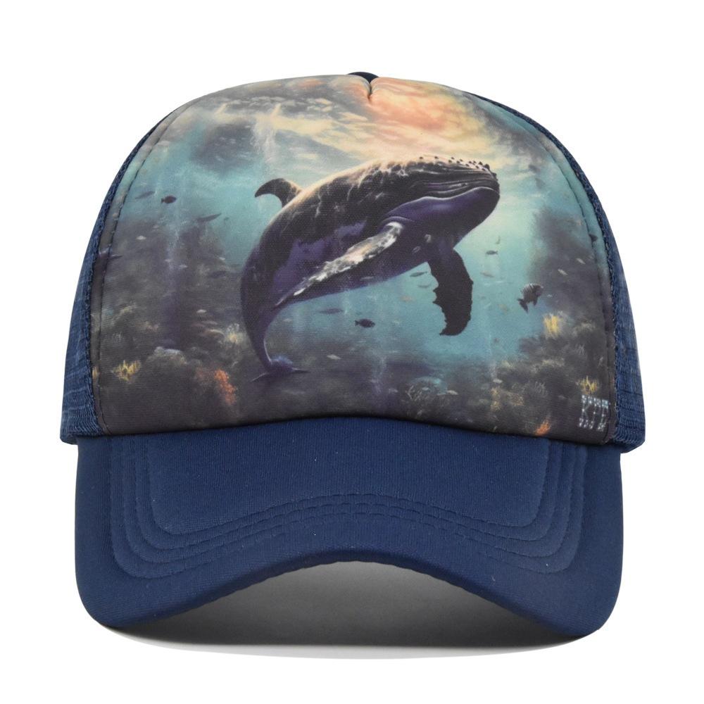 Animal baseball cap digital design personalized duckbill cap hat men's and women's breathable sun hat polyester