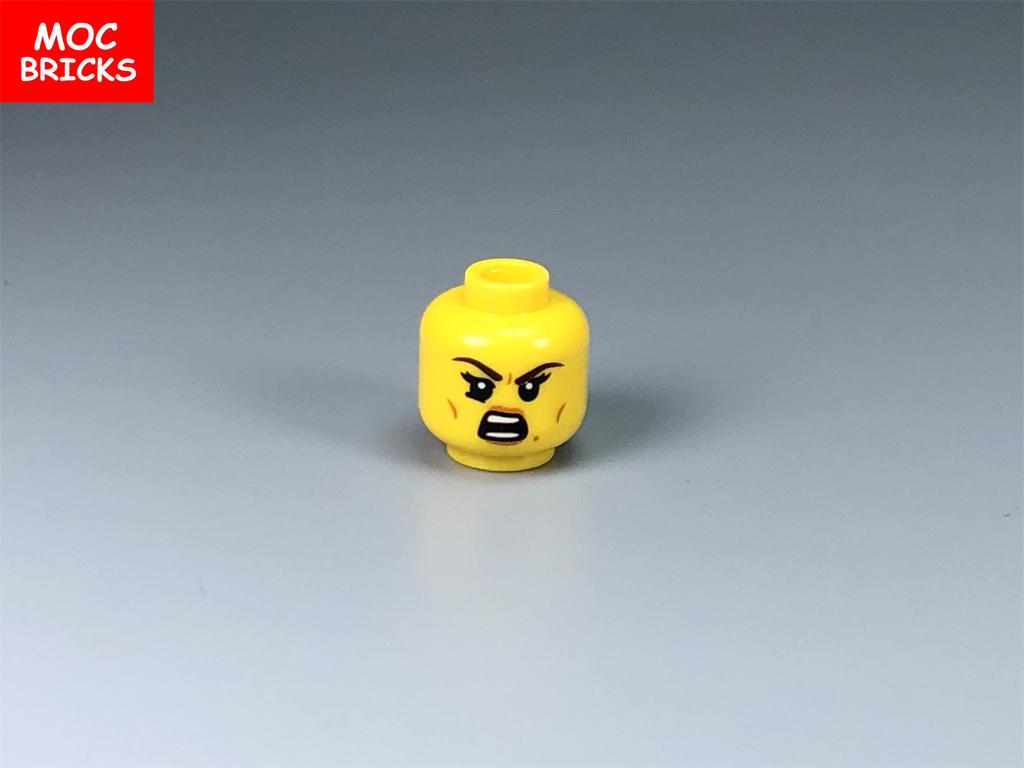 10pcs MOC Bricks Male and Female Figure Head Face Expression DIY Mini Dolls Model Building Blocks Educational Toys