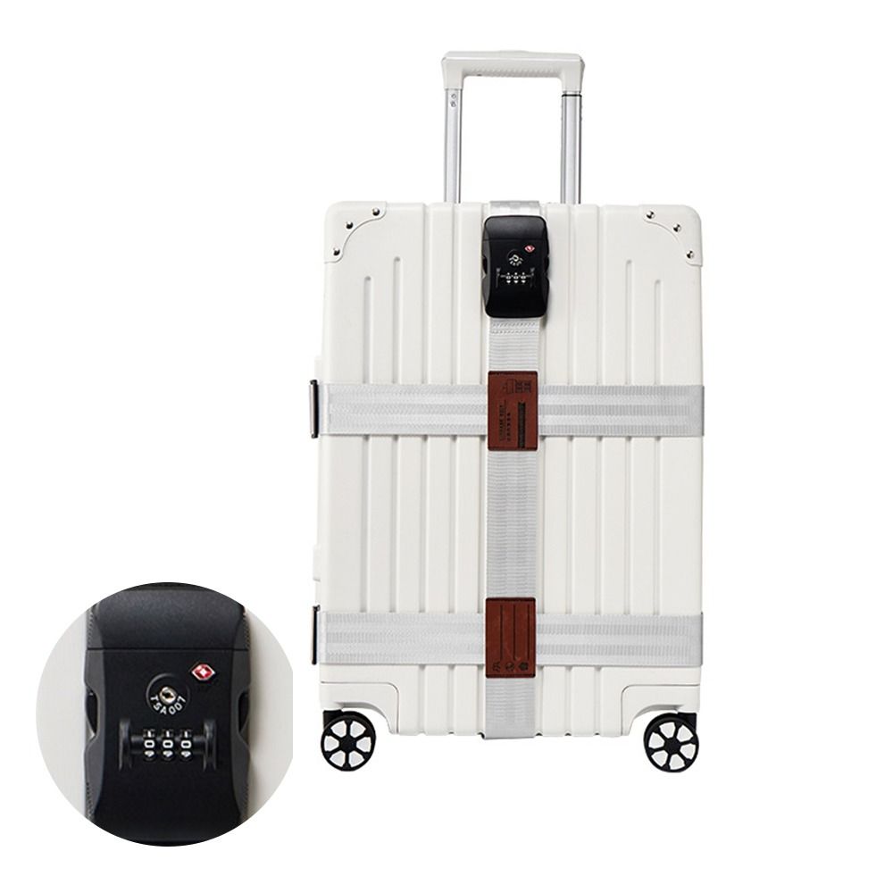 

Ремень для багажа против потери Крестообразный упаковочный ремень Фиксированный упаковочный ремень для багажа Дорожные аксессуары Silver-Customs lock