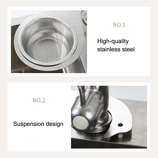 Sink Swan Strainer Basket Stainless Steel Kitchen Faucet Drain Basket Sink Food Waste Strainer for Draining Vegetable Washing