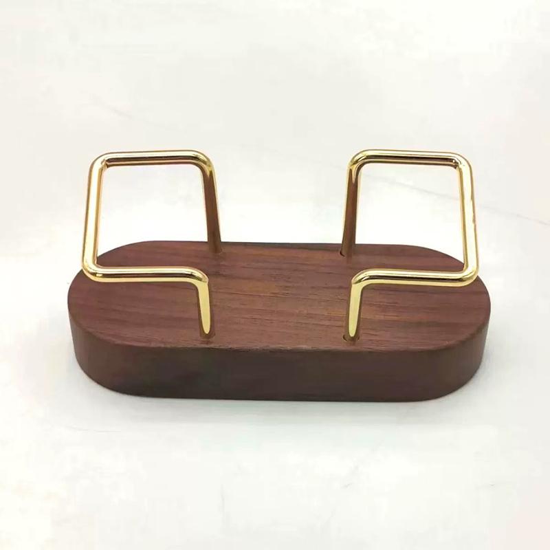 Desk Wooden Business Card Display Stand Wood Business Card Holder For Postcard Holder For Office Home Desktop