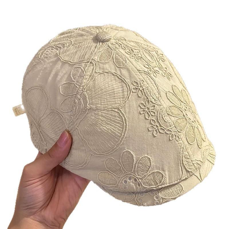 Summer Womens Embroidered Wide Brim Sun Hat With Breathable Fabric For Fashion Commuting