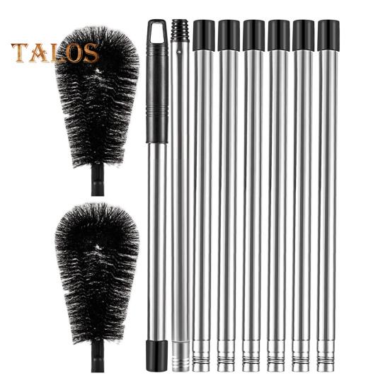 

Телескопическая щетка для очистки водостоков Инструмент для очистки водостоков с 8 съемными телескопическими штангами и 2 чистящими щетками чёрный