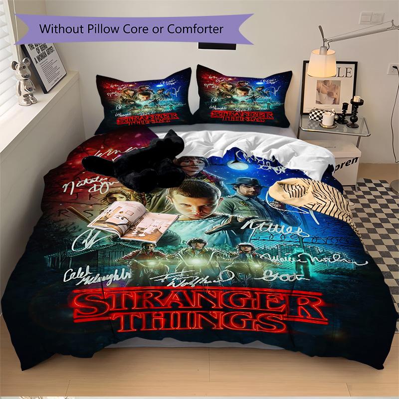Stranger Things Poster Print 3Pcs Bedding Setduvet Cover With 2 Bedropillowcase Home Birthday Gift