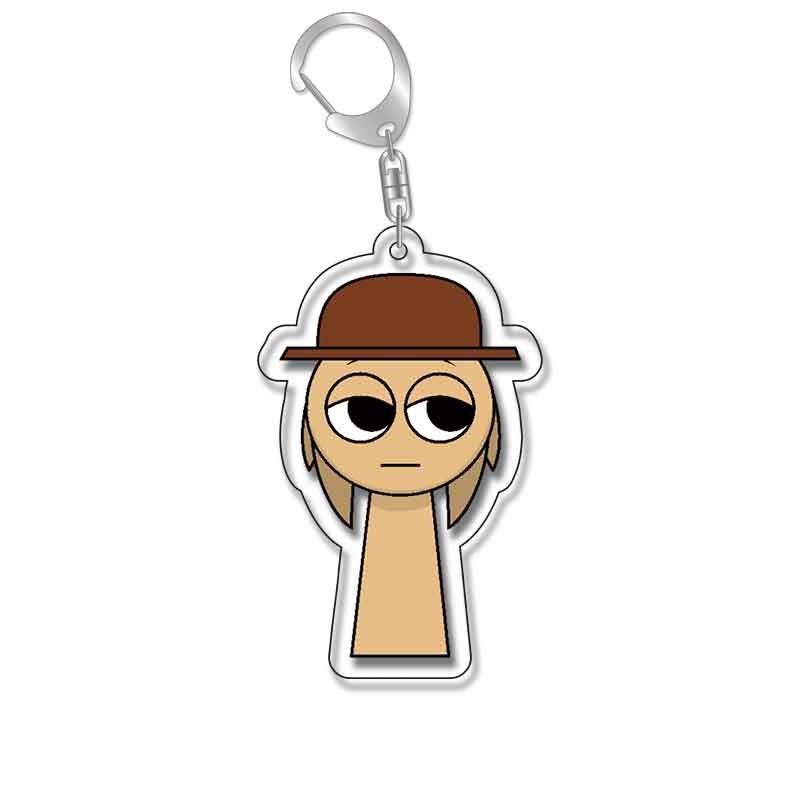 

Sprunki Keychain Cute Acrylic Cartoon Girl Backpack Small Decoration Pendant Style 1