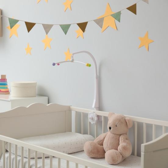 Vimpelbanner Vimpelflagg Barneromsgirland Stoff Babybanner Trekantvimpler Streamers
