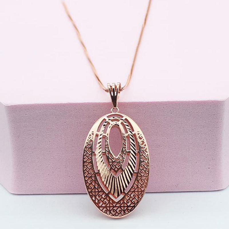 Изысканный Пурпурный Позолоченный Розовым Золотом Блестящий Полый Кулон Роскошный Классический Высококлассный Иностранный Стиль Изысканный Универсальный Цвет Золотой Предмет