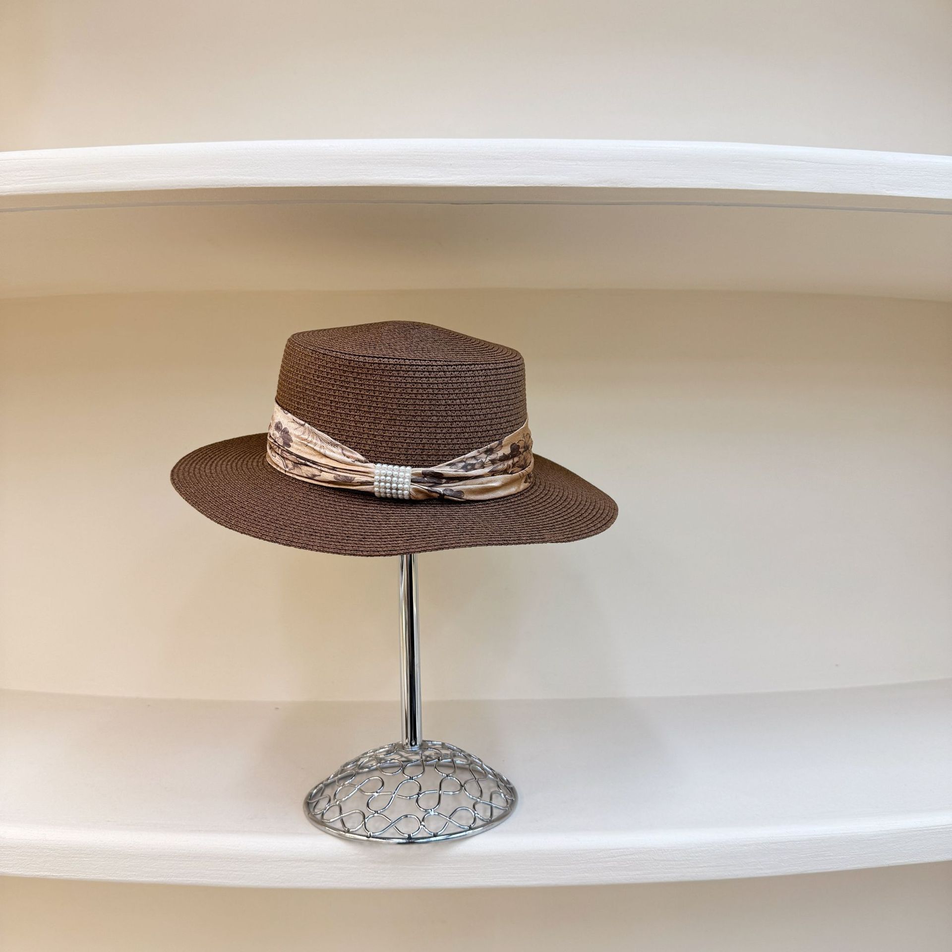 

JYL TS DIY Ribbon Flat Hat Women Summer Beach Sun Protection Hat Cotton 1222Mao12648 танго рожевий колір