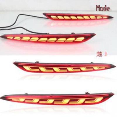 Compatible with Tesla Model Y, Model 3, and Model S Dragon Scale Style Rear Bumper Brake Warning Lights.