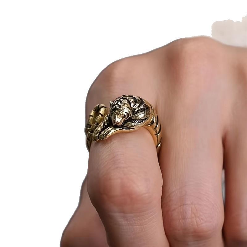 Adjustable Alloy Tiger Ring - Fashionable Trendy Style