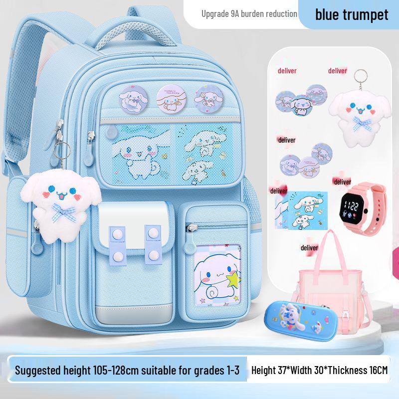 Large Capacity Cute Melody Schoolbag for Primary Students, Girls & Boys, Grades 1-6