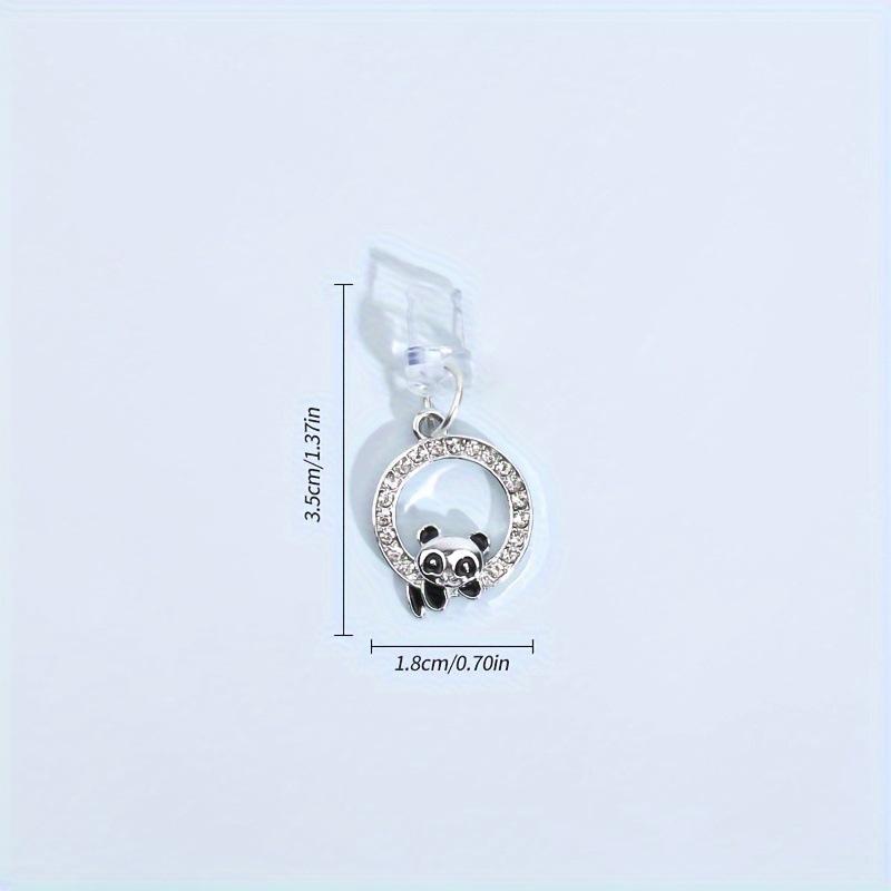 Cute Panda Phone Dust Plug Pendant Suitable for IPhone for Samsung Type-C Interface Dust Plug Accessory Decoration