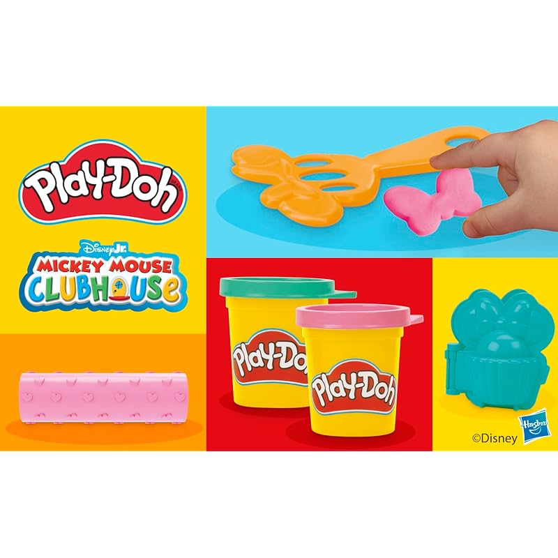 Hasbro Play-Doh Disney Junior Minnie's Clay Bakery Set, suitable for ages 2 and up, toddler art and craft toy, G3108 (Authentic Product)