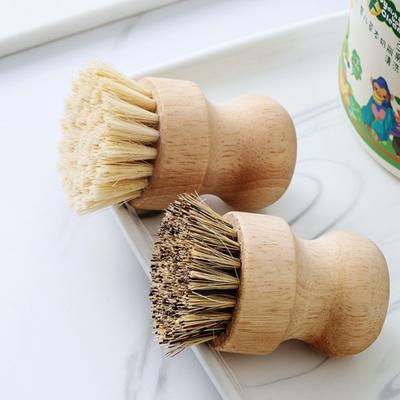 Dish Scrub Brush High-density Strong Bristles Wooden Handle Multifunctional Easy Cleaning Remove Stain