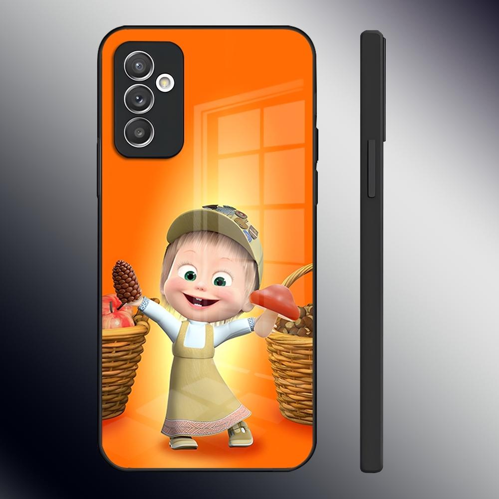 Cartoon M-Masha And The B-Bear Phone Case For Samsung S26 S24 Ultra S22 S23 S25 S20 Fe S21 Plus A16 A54 A34 A53 Glass Cover