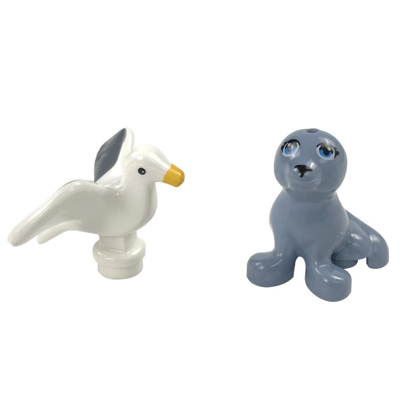 Non-Toxic Moc Block Animals The Rabbit Bird Dog Pet Cat Model Building Blocks Toys For Children Blocks Gifts For Kids Learning Toys